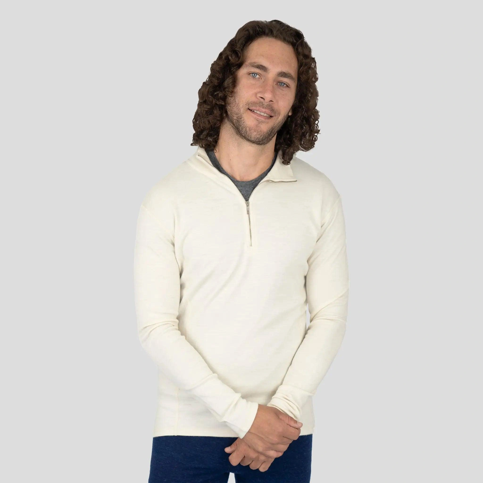 Cozy Alpaca Base Layer: Lightweight Half-Zip – Perfect Warmth for Any Adventure!