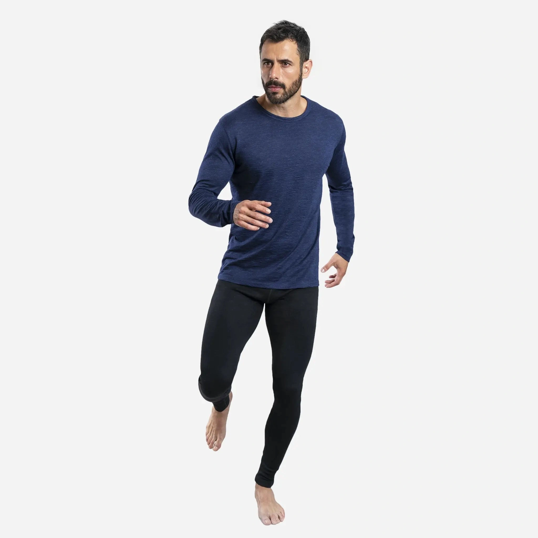 Cozy Alpacas: Men's Midweight Wool Leggings for Epic Comfort